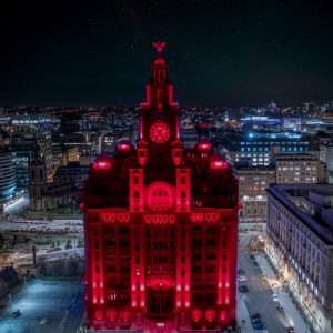 Royal Liver Building, in Red